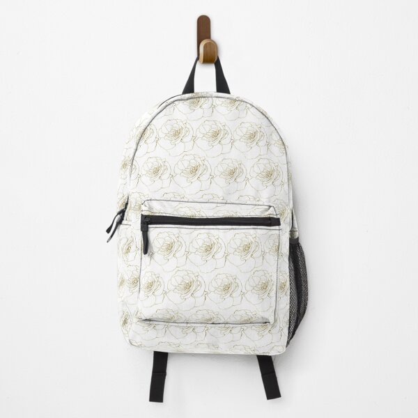 Item preview, White & Gold Rose Pattern designed and sold by Sketchbook Designs.