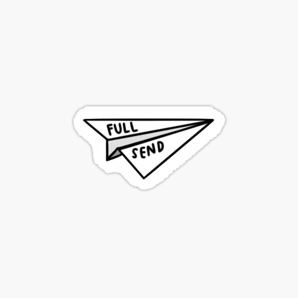 Nelk Full Send Paper Airplane Sticker