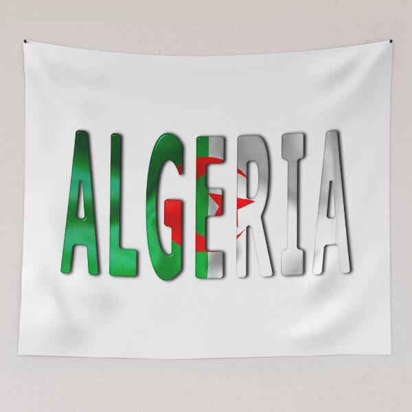 Item preview, Algeria Word With Flag Texture designed and sold by MarkUK97.