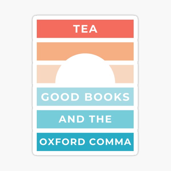 Item preview, Tea Good Books and The Oxford Comma  designed and sold by hasnimed.