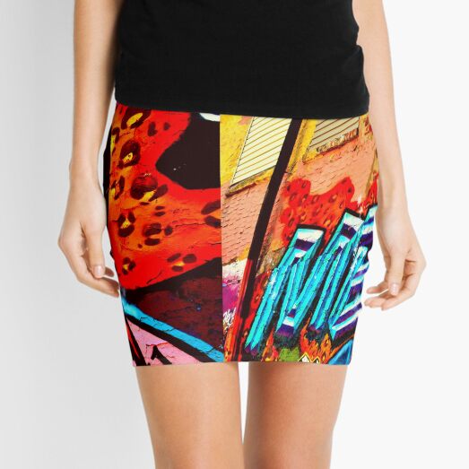 Graffiti Wall in June Mini Skirt