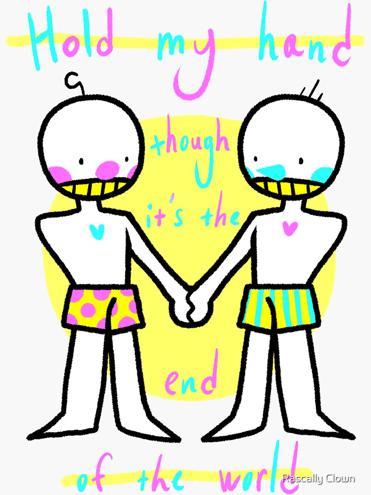 "Hold My Hand" Sticker by ChaoticBucket | Redbubble