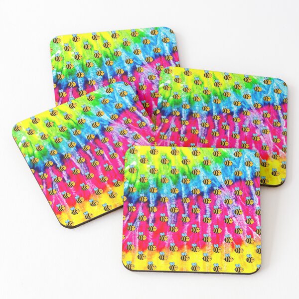 Item preview, Swarm Of Cute Tie Dye Bees designed and sold by Falkor123.