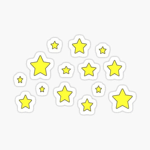 Yellow Star Pack Sticker For Sale By Alischwartz Redbubble