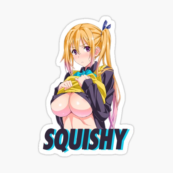 Squishy lascivo pechos grandes anime girl Pegatina