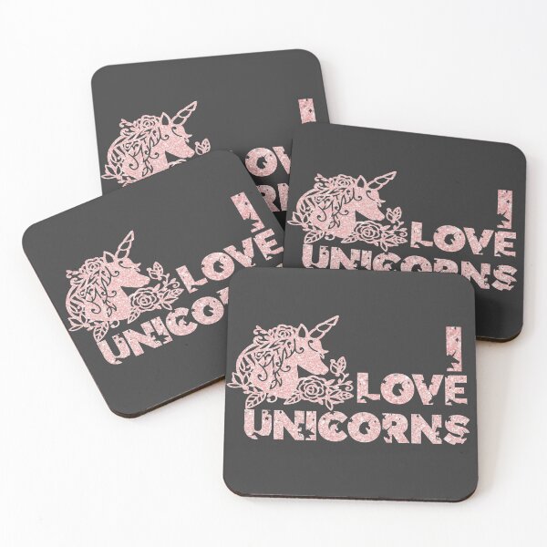 Item preview, Pink I Love Unicorns  designed and sold by motivateme.