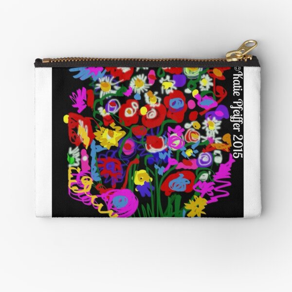 Mod Pop Art Flower Bouquet Zipper Pouch