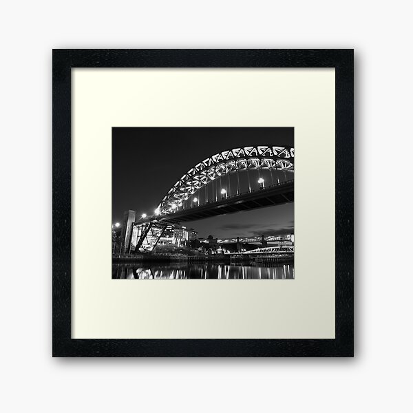 Mono Tyne Bridge Framed Art Print