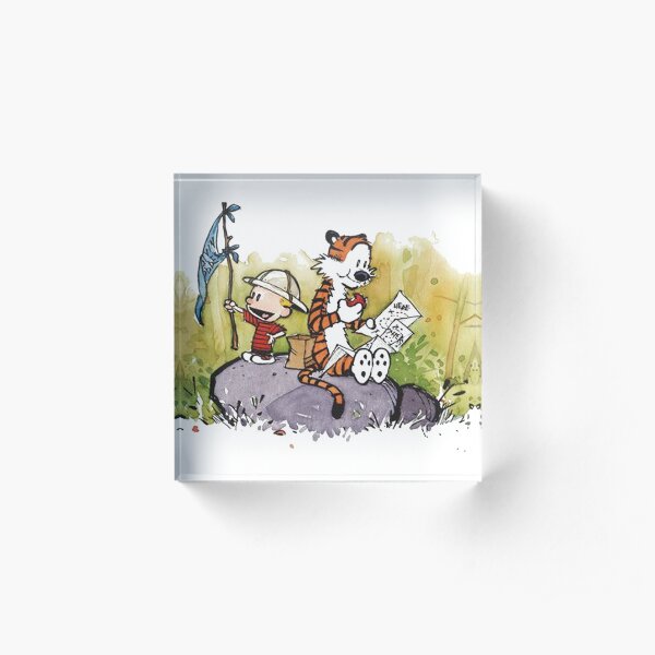 vintage calvin hobbes Acrylic Block