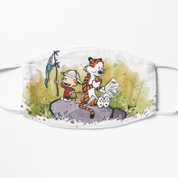 vintage calvin hobbes Flat Mask