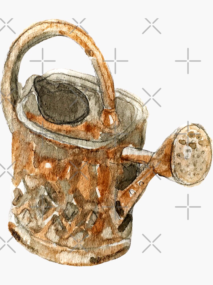Hedge Witch Copper Watering Can - Antique Watering Can by WitchofWhimsy