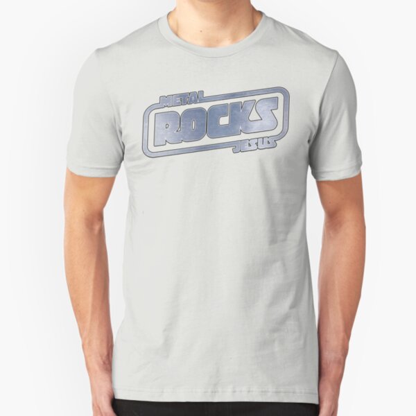 Metal Jesus Rocks - METAL LOGO Slim Fit T-Shirt