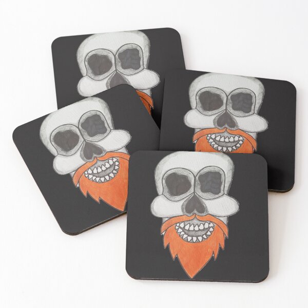 Item preview, SKULL WITH GINGER BEARD designed and sold by Redbubble_Redhead.