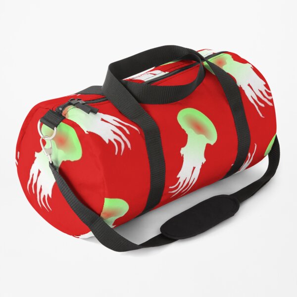 Happy Jellyfish Pattern - (Red) Duffle Bag