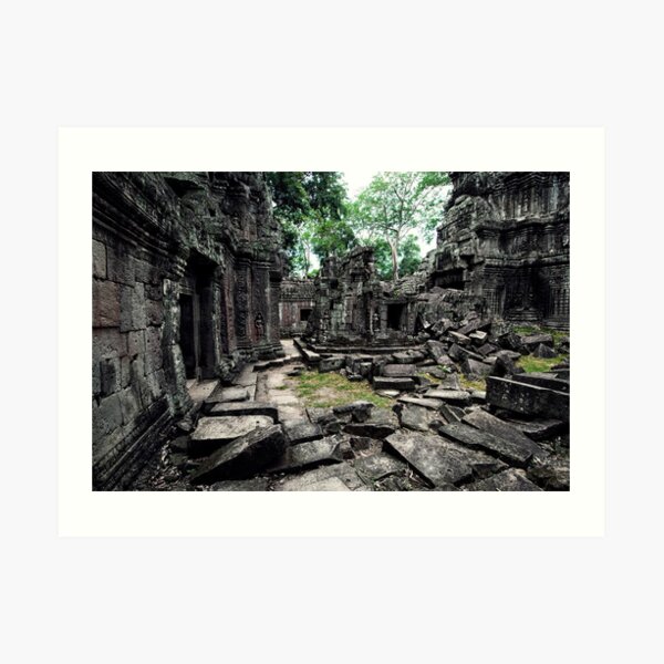 Library, Ta Prohm, Cambodia Art Print