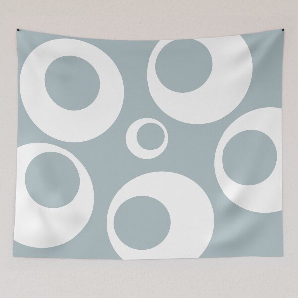 Item preview, Yoga blue grey, white round and round designed and sold by HTPOP.