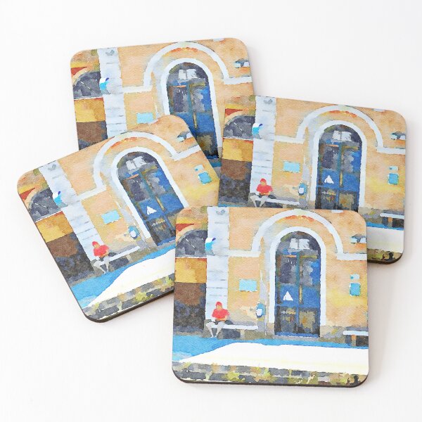 Item preview, Man sitting on the bench in train station designed and sold by Giuseppe Cocco.