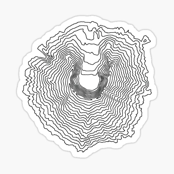 Mount Saint Helens Topographic Map Sticker