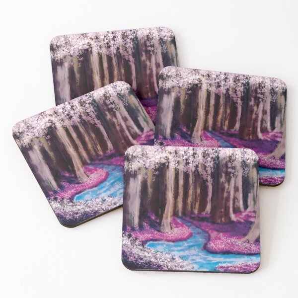 Item preview, Fantasy Pink Forest landscape painting by Justin Cobb designed and sold by Justin Cobb.
