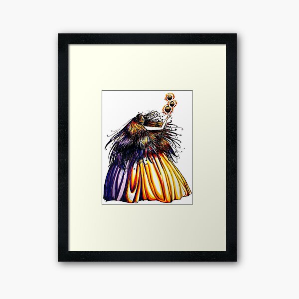 Lantern Princess Framed Art Print