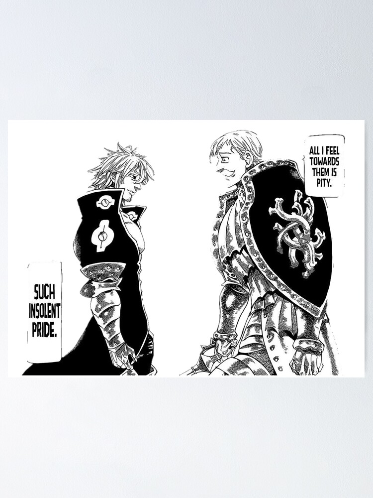 Seven Deadly Sins Escanor Vs Estarossa Poster For Sale By Badassmanga Redbubble