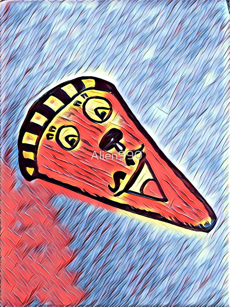 "Pizza face " Sticker for Sale by Alien990 Redbubble
