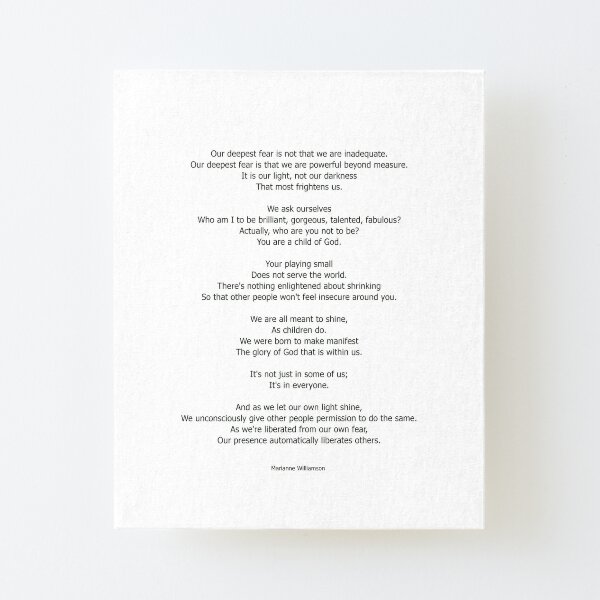 Our Greatest Fear poem Greeting Card for Sale by czerinaart