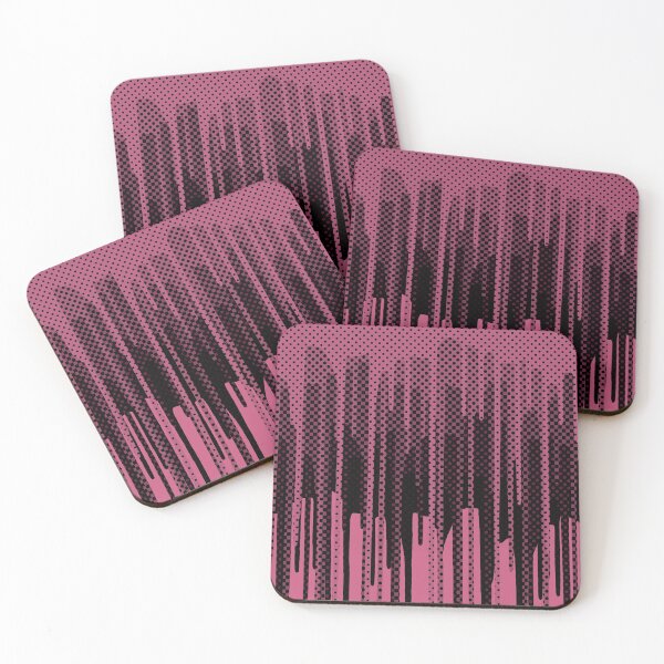 Item preview, Paint drips in pink halftone Pop Art designed and sold by JillBusbyArt.
