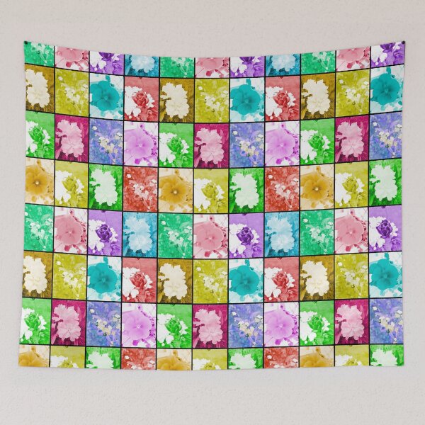 Item preview, Colorful Flower Collage - Floral and Rainbow Vibes for Summer designed and sold by ckylin.