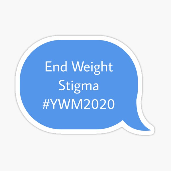 end weight stigma blue ywm2020 Sticker