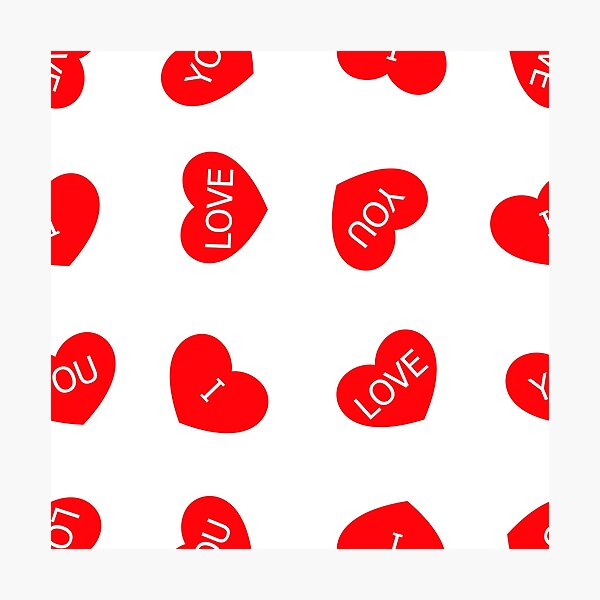 Heart pattern, I love you. Photographic Print