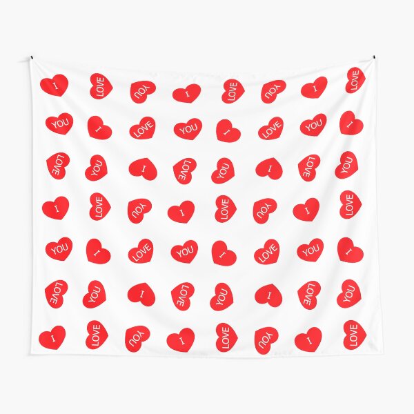 Heart pattern, I love you. Tapestry
