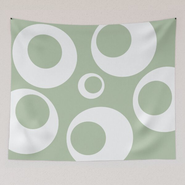 Item preview, Pale sage green round and round designed and sold by HTPOP.