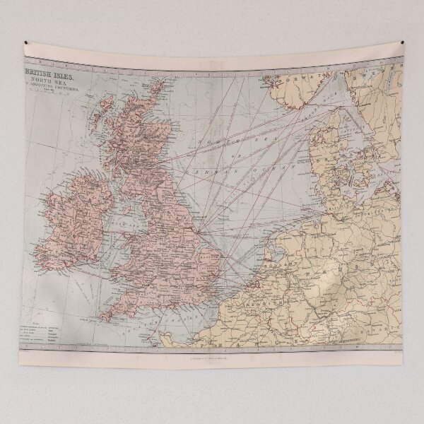 Item preview, Vintage British Isles & North Sea Map (1871) designed and sold by BravuraMedia.