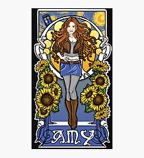 The Girl Who Waited (Amy under a Van Gogh sky) Photographic Print