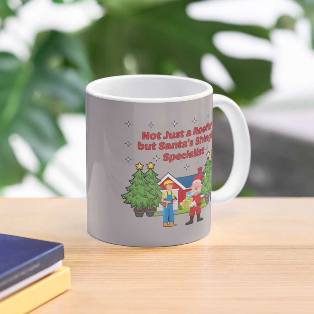 Santas Shingle Specialist Tradesman Framer Builder. Mug