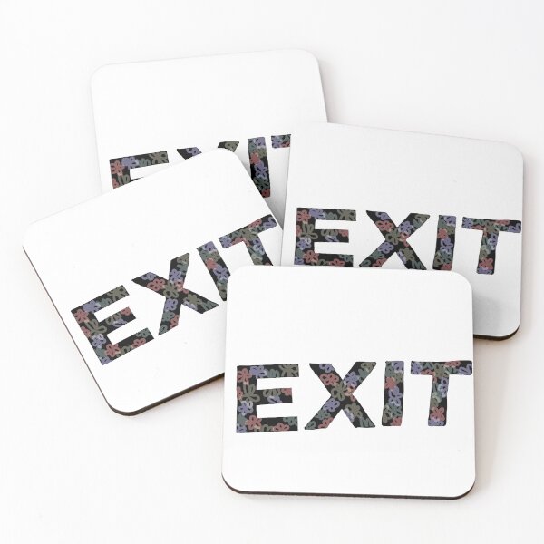 Item preview, Floral Exit Sign designed and sold by stickersisters0.