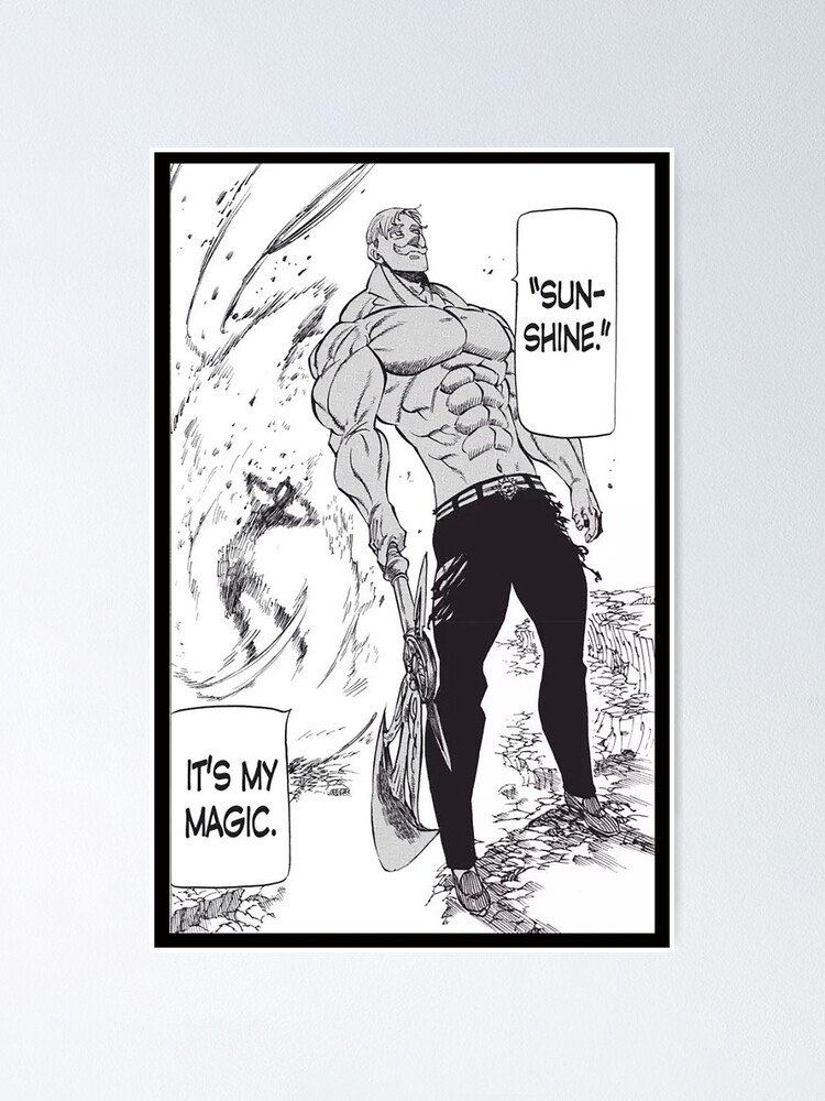 Seven Deadly Sins Escanor Sunshine Poster For Sale By Badassmanga Redbubble