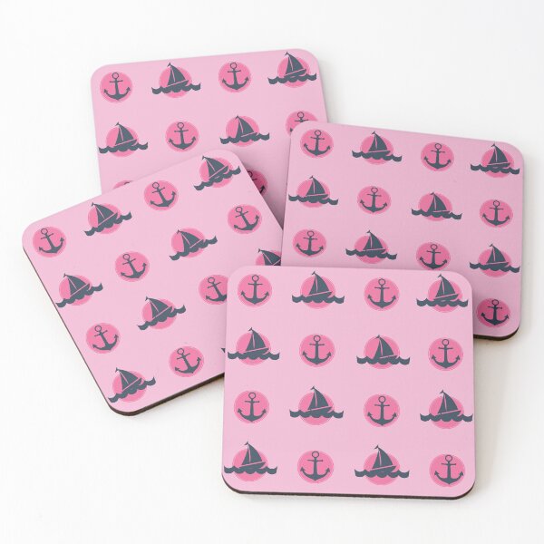 Item preview, Nautical Icons On Pink designed and sold by SharksOnShore.