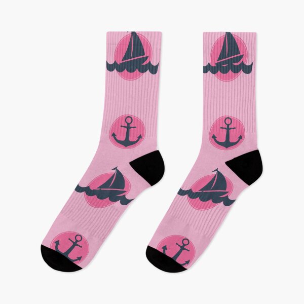 Item preview, Nautical Icons On Pink designed and sold by SharksOnShore.