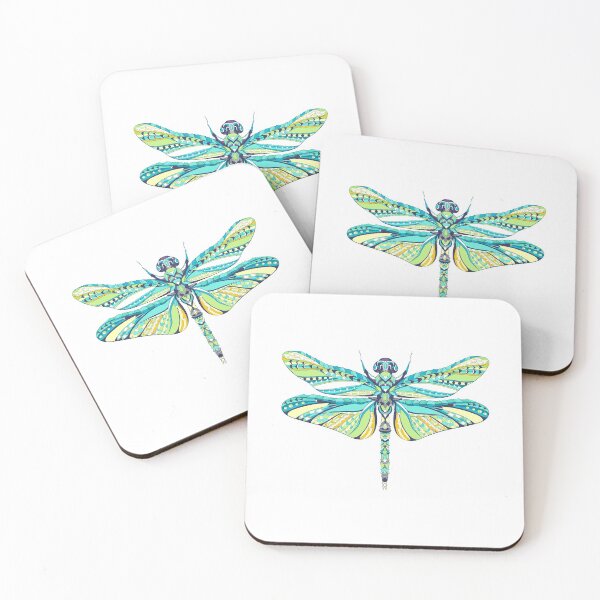 Item preview, Colorful patterned dragonfly designed and sold by GoDesign1.