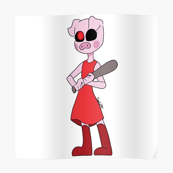 Grandmother Piggy Poster By Seacuppydraws Redbubble - piggy roblox fanart penny
