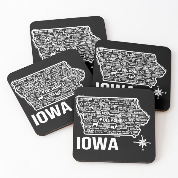 Item preview, Iowa Map  designed and sold by fiberandgloss.