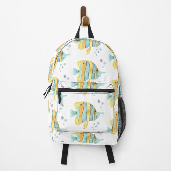 Item preview, Yellow, turquoise pincerfish, white designed and sold by Sonderblume.