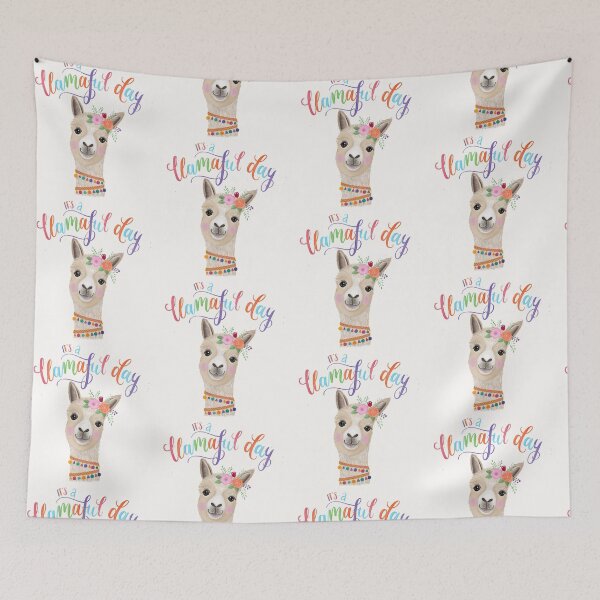 Item preview, Llama lady wishes a beautiful day designed and sold by Sandra Brezina.
