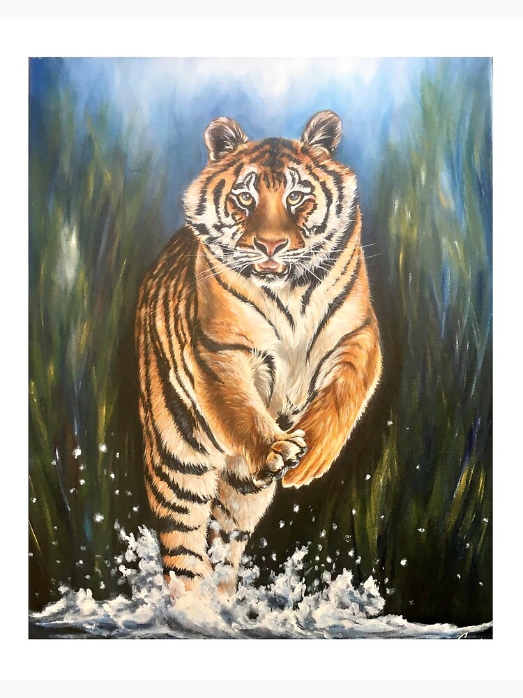 cat painting a tiger