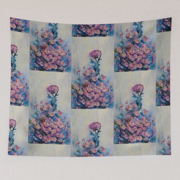 Item preview, Sapphire Dew. Morning with Chrysanthemums designed and sold by Lala Lotos.
