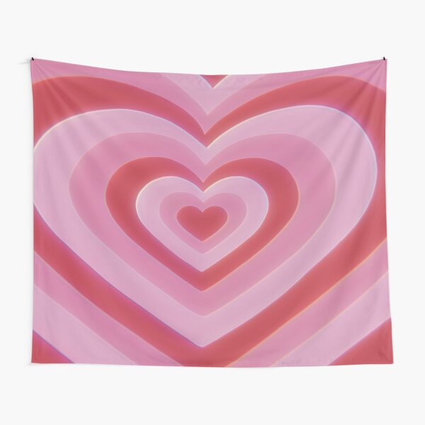 Retro Hearts Aesthetic Tapestry