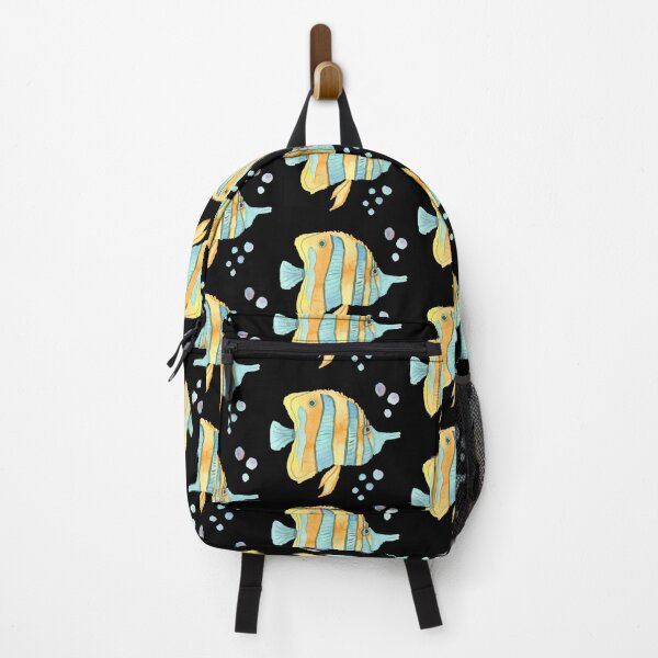 Item preview, Yellow, turquoise pincerfish, black designed and sold by Sonderblume.