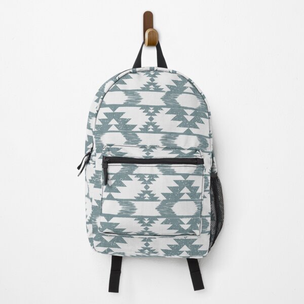 Item preview, Mint green and white brushed tribal kilim pattern with texture - abstract geometric pattern designed and sold by misentangled.